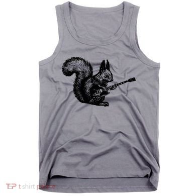 Squirrel Playing Guitar Funny Squirel Guitar Lover Guitar Tank Top