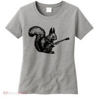 Squirrel Playing Guitar Funny Squirel Guitar Lover Guitar Women's T-Shirt thumb 0