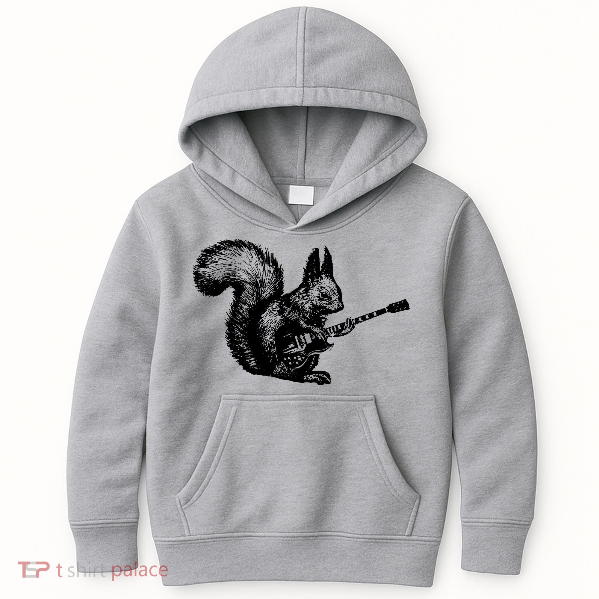 Squirrel Playing Guitar Funny Squirel Guitar Lover Guitar Kids Hoodie