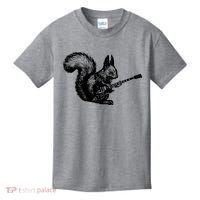 Squirrel Playing Guitar Funny Squirel Guitar Lover Guitar Kids T-Shirt thumb 0
