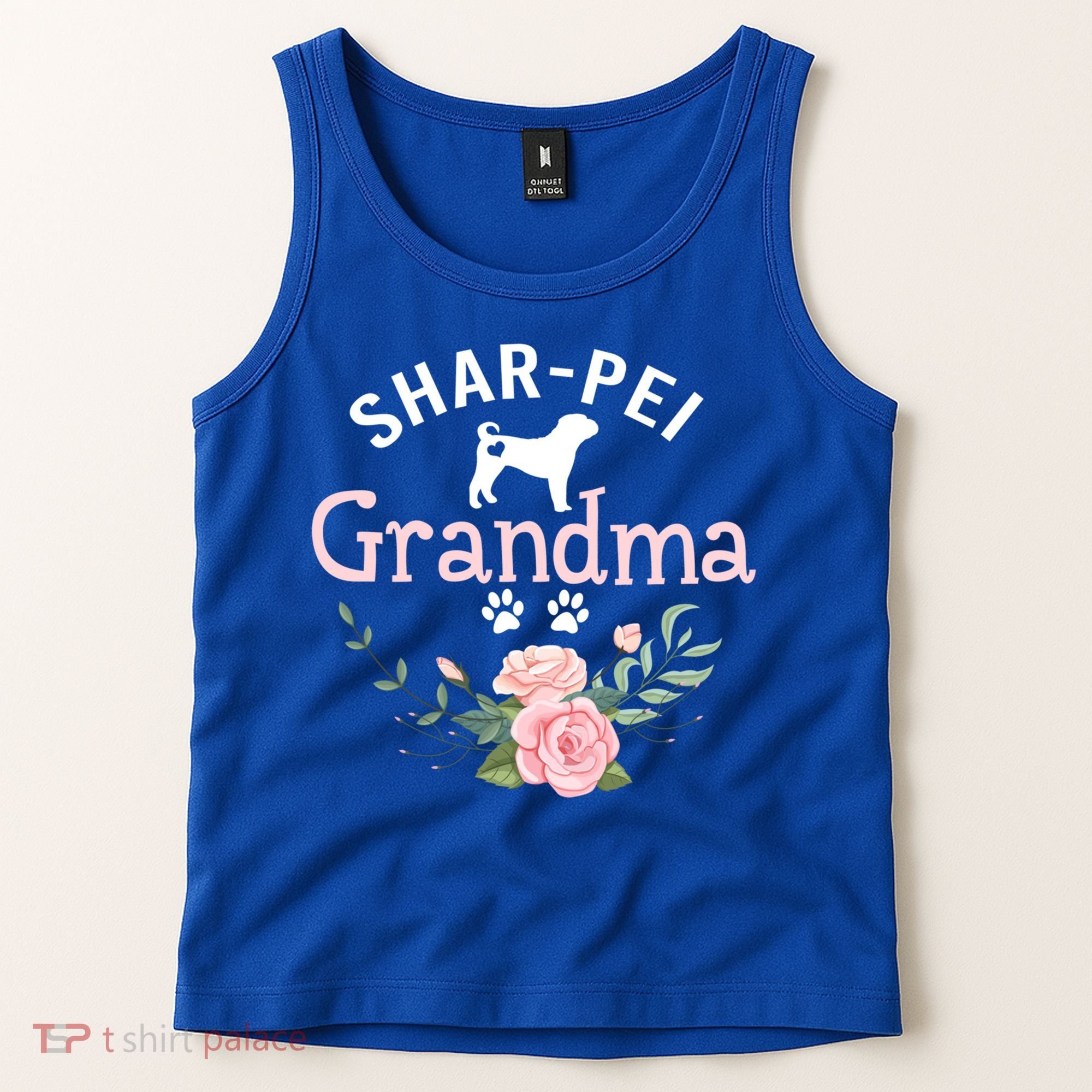Shar Pei Grandma Funny Gift Mom Cute Dog Lover Christmas Gift Tank Top