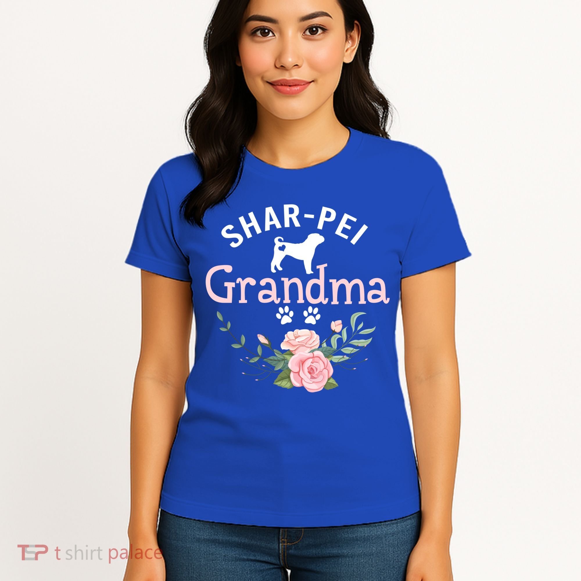 Shar Pei Grandma Funny Gift Mom Cute Dog Lover Christmas Gift Women's T-Shirt