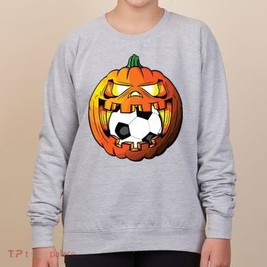 Soccer Player Halloween Pumpkin Skeleton Tees Boy Women's Sweatshirt