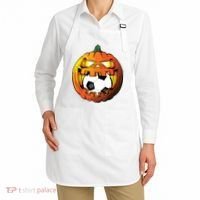 Soccer Player Halloween Pumpkin Skeleton Tees Boy Apron thumb 2