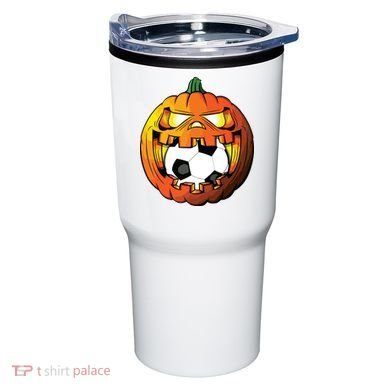 Soccer Player Halloween Pumpkin Skeleton Tees Boy Tumbler