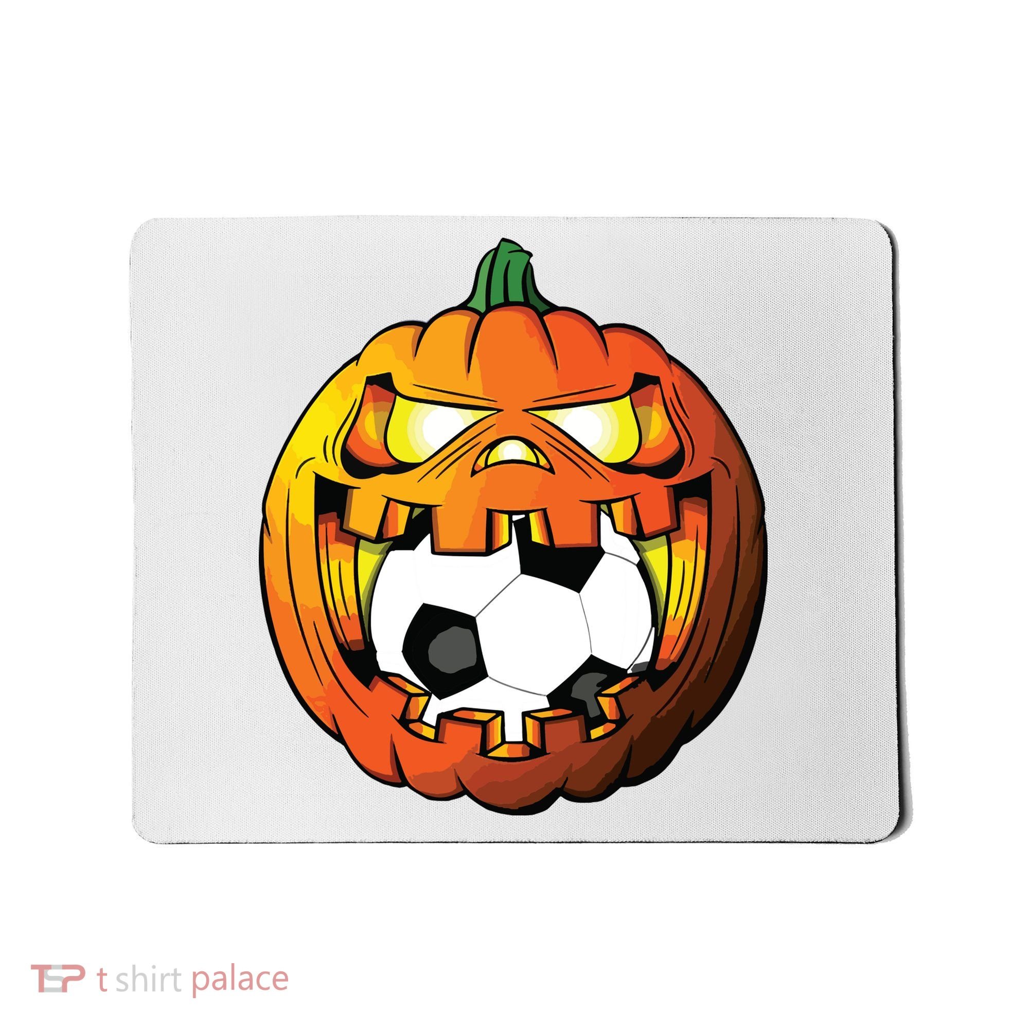 Soccer Player Halloween Pumpkin Skeleton Tees Boy Mousepad
