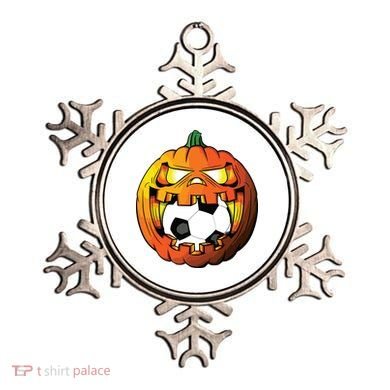Soccer Player Halloween Pumpkin Skeleton Tees Boy Ornament
