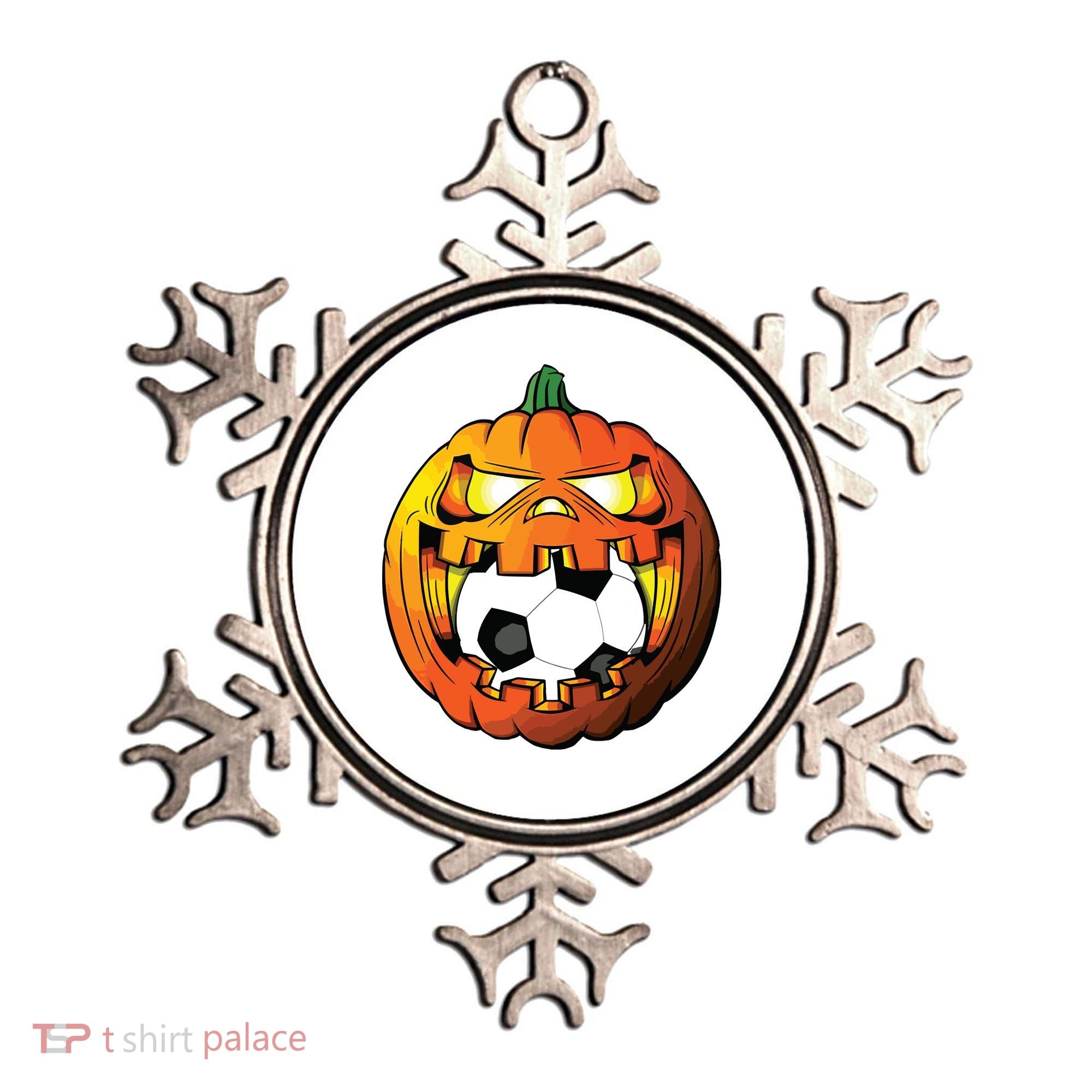Soccer Player Halloween Pumpkin Skeleton Tees Boy Ornament