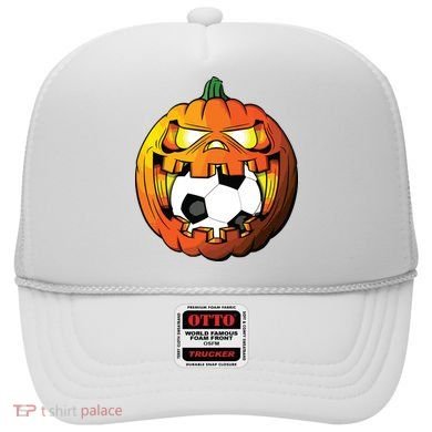 Soccer Player Halloween Pumpkin Skeleton Tees Boy Hat