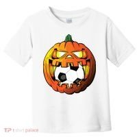 Soccer Player Halloween Pumpkin Skeleton Tees Boy Toddler T-Shirt thumb 0