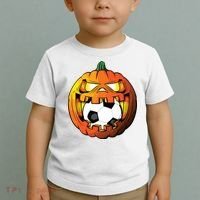 Soccer Player Halloween Pumpkin Skeleton Tees Boy Toddler T-Shirt thumb 2