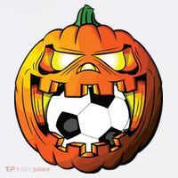 Soccer Player Halloween Pumpkin Skeleton Tees Boy Visor thumb 3
