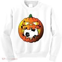 Soccer Player Halloween Pumpkin Skeleton Tees Boy Kids Sweatshirt thumb 0