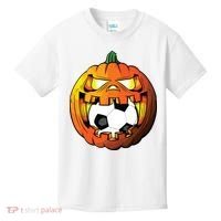 Soccer Player Halloween Pumpkin Skeleton Tees Boy Kids T-Shirt thumb 0