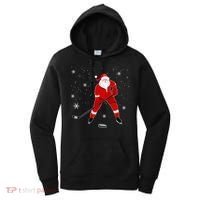 Santa Playing Hockey Christmas Gift For Hockey Players Gift Women's Hoodie thumb 0