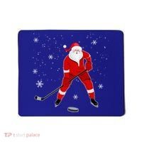 Santa Playing Hockey Christmas Gift For Hockey Players Gift Mousepad thumb 0