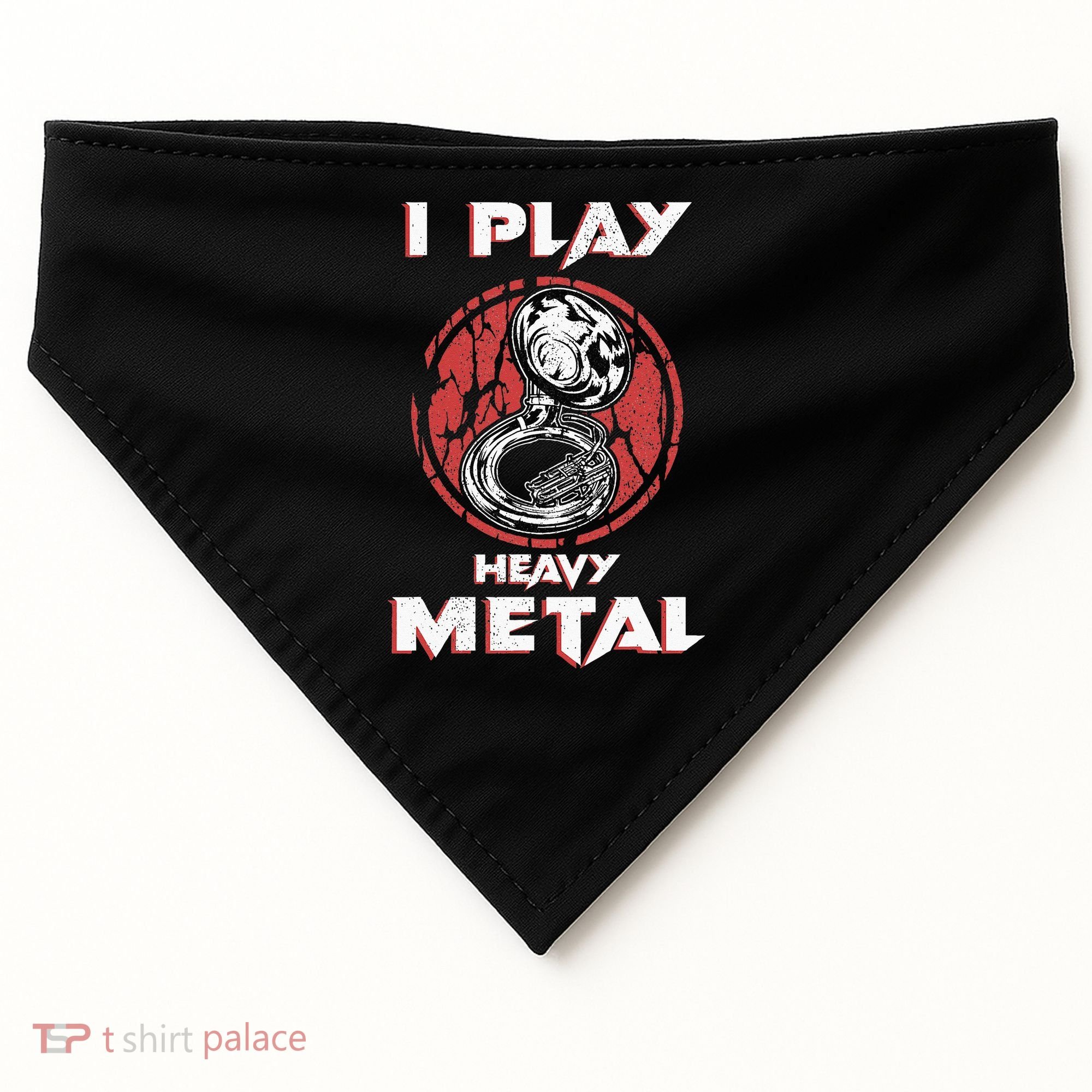 Sousaphone Play Heavy Metal Marching Band USA-Made Doggie Bandana