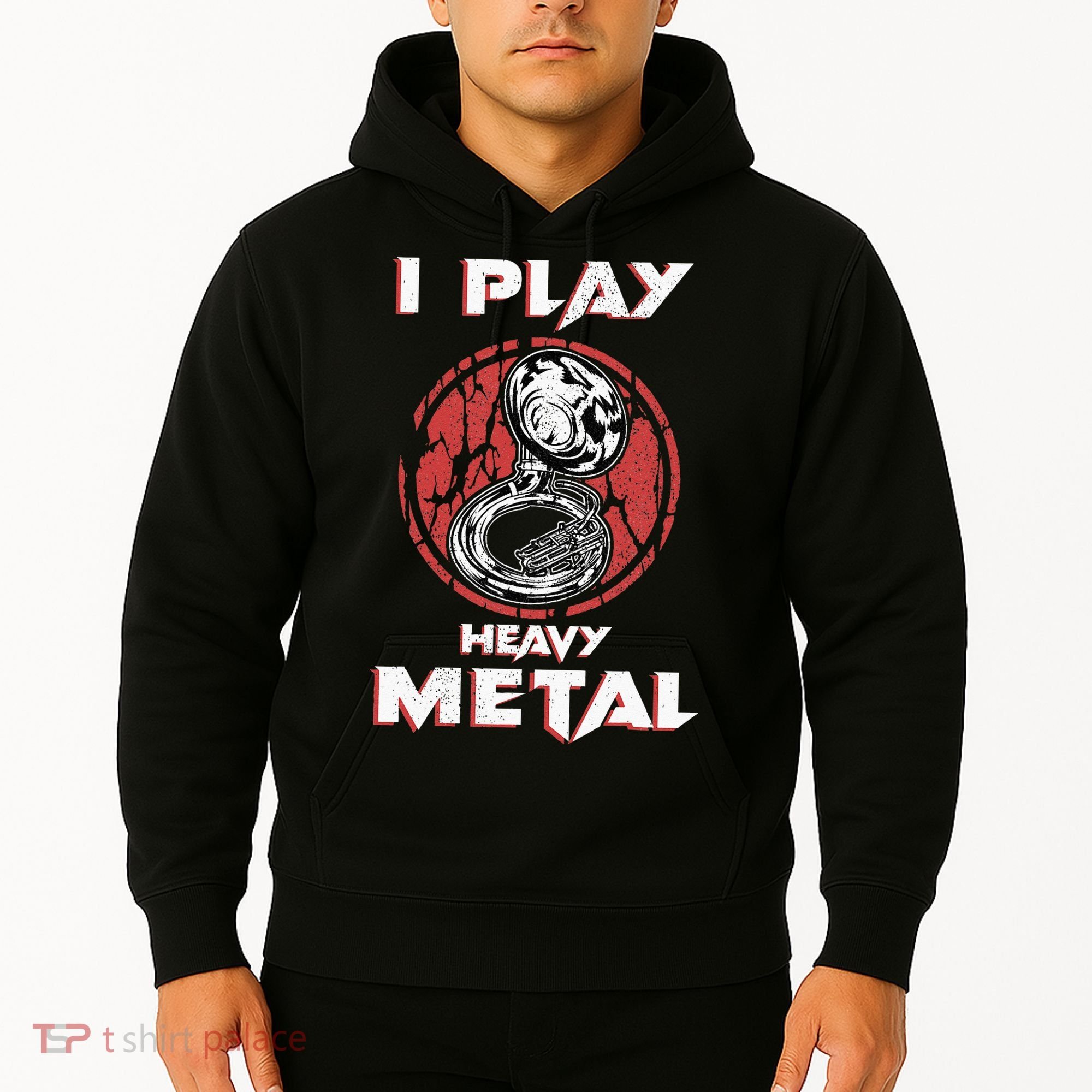 Sousaphone Play Heavy Metal Marching Band Hoodie