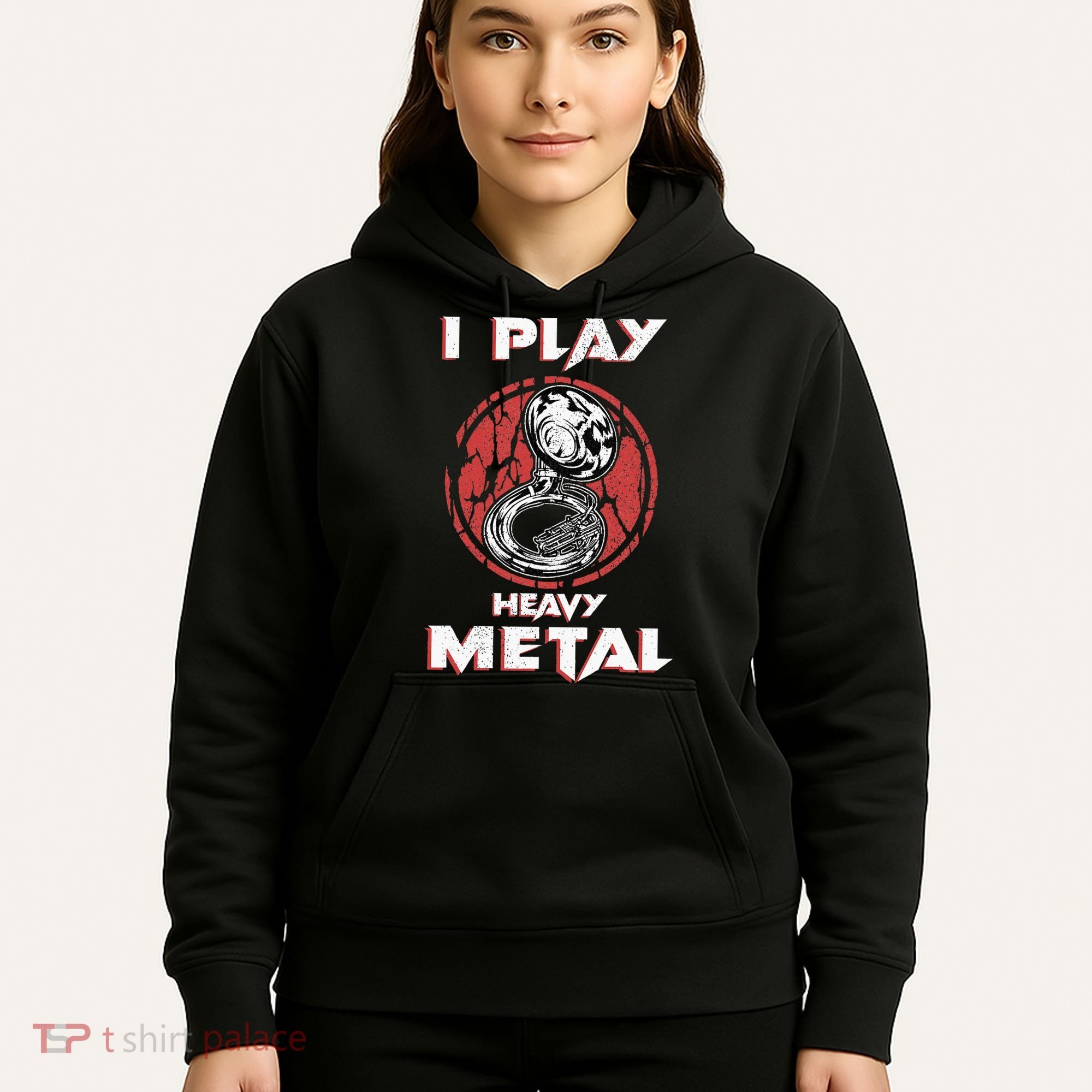 Sousaphone Play Heavy Metal Marching Band Hoodie