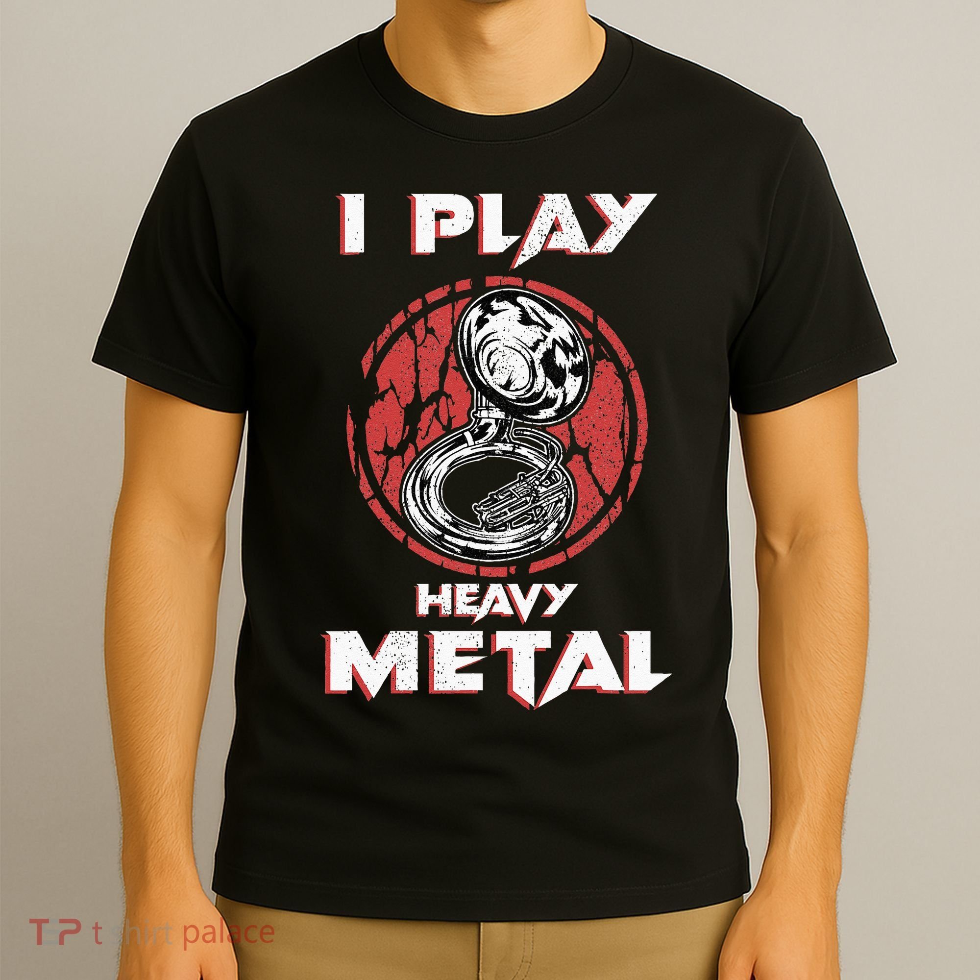 Sousaphone Play Heavy Metal Marching Band T-Shirt