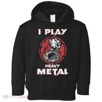 Sousaphone Play Heavy Metal Marching Band Toddler Hoodie thumb 0