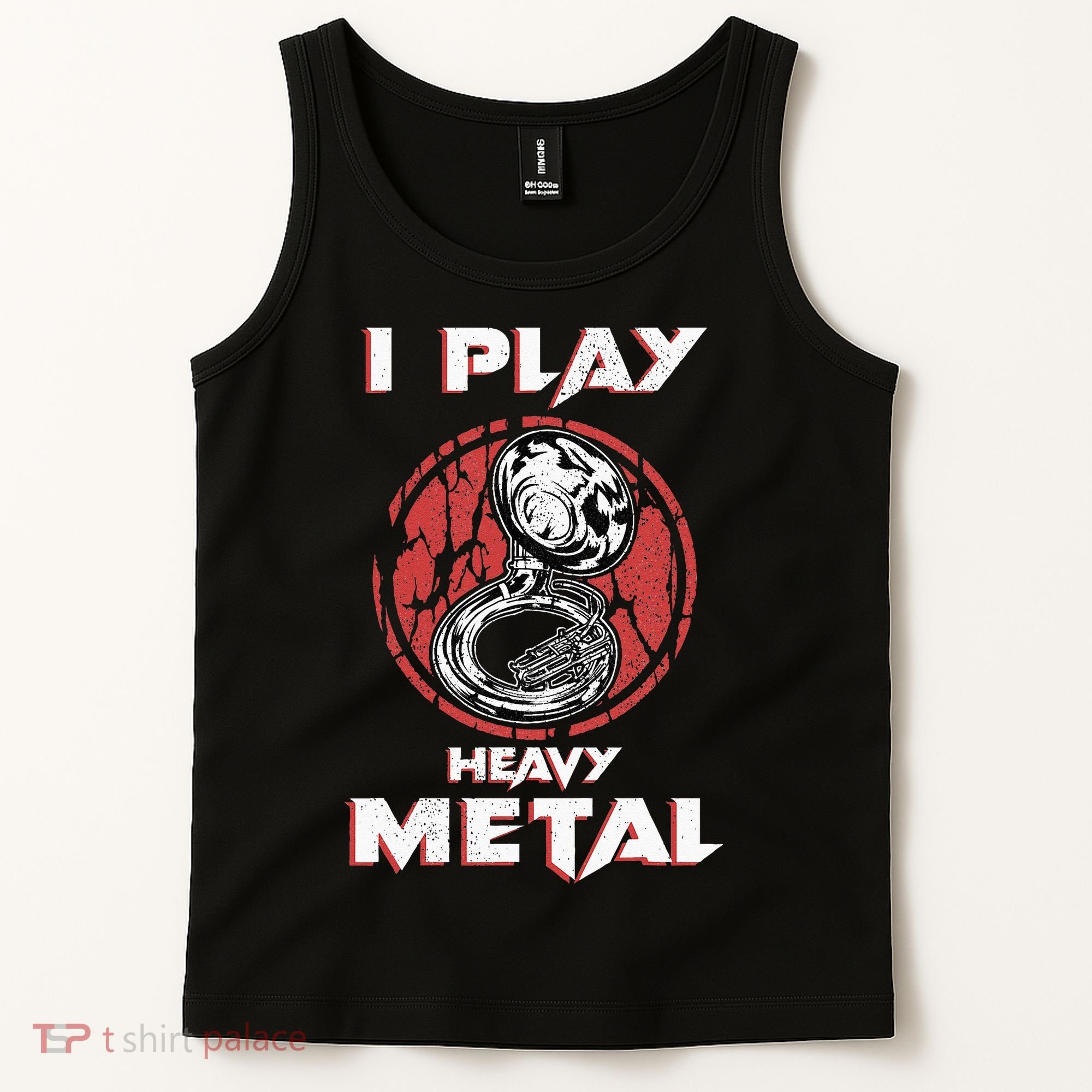 Sousaphone Play Heavy Metal Marching Band Tank Top