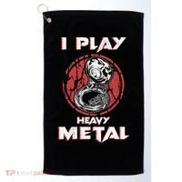 Sousaphone Play Heavy Metal Marching Band Golf Towel thumb 0