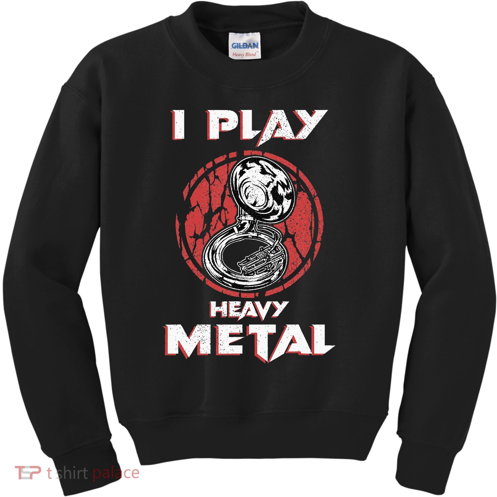 Sousaphone Play Heavy Metal Marching Band Kids Sweatshirt