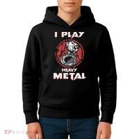 Sousaphone Play Heavy Metal Marching Band Kids Hoodie thumb 4