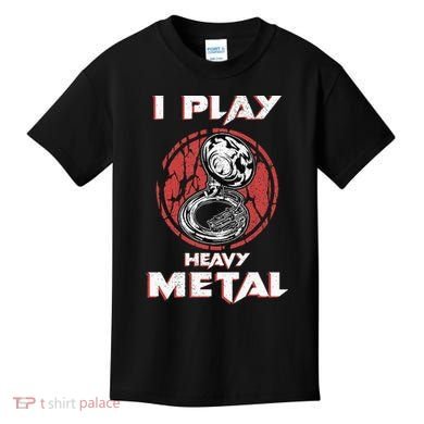 Sousaphone Play Heavy Metal Marching Band Kids T-Shirt