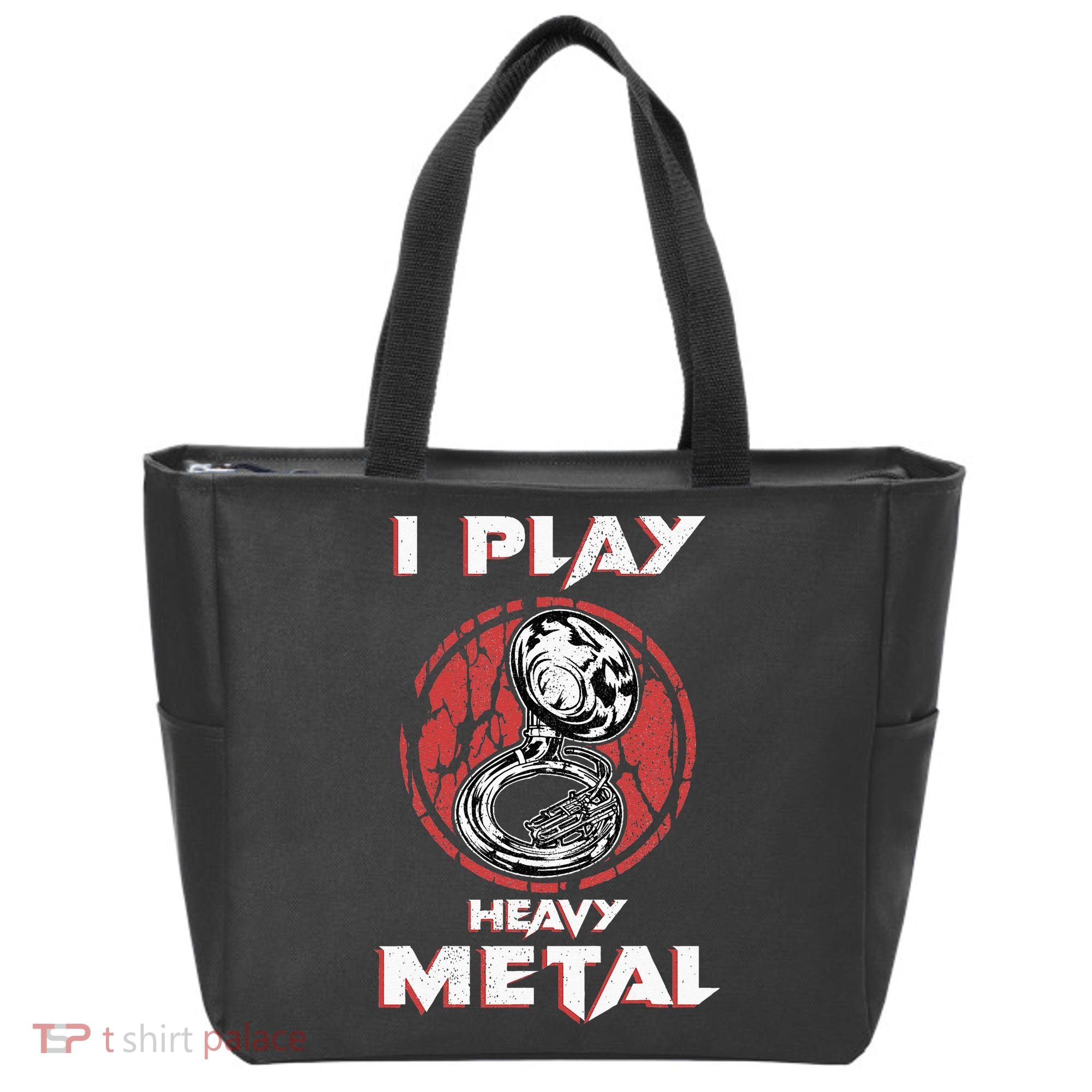 Sousaphone Play Heavy Metal Marching Band Tote Bag