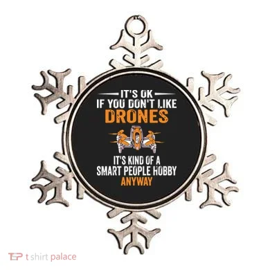 Smart People Hobby Drones Funny Drone Pilot Lover Gift Ornament