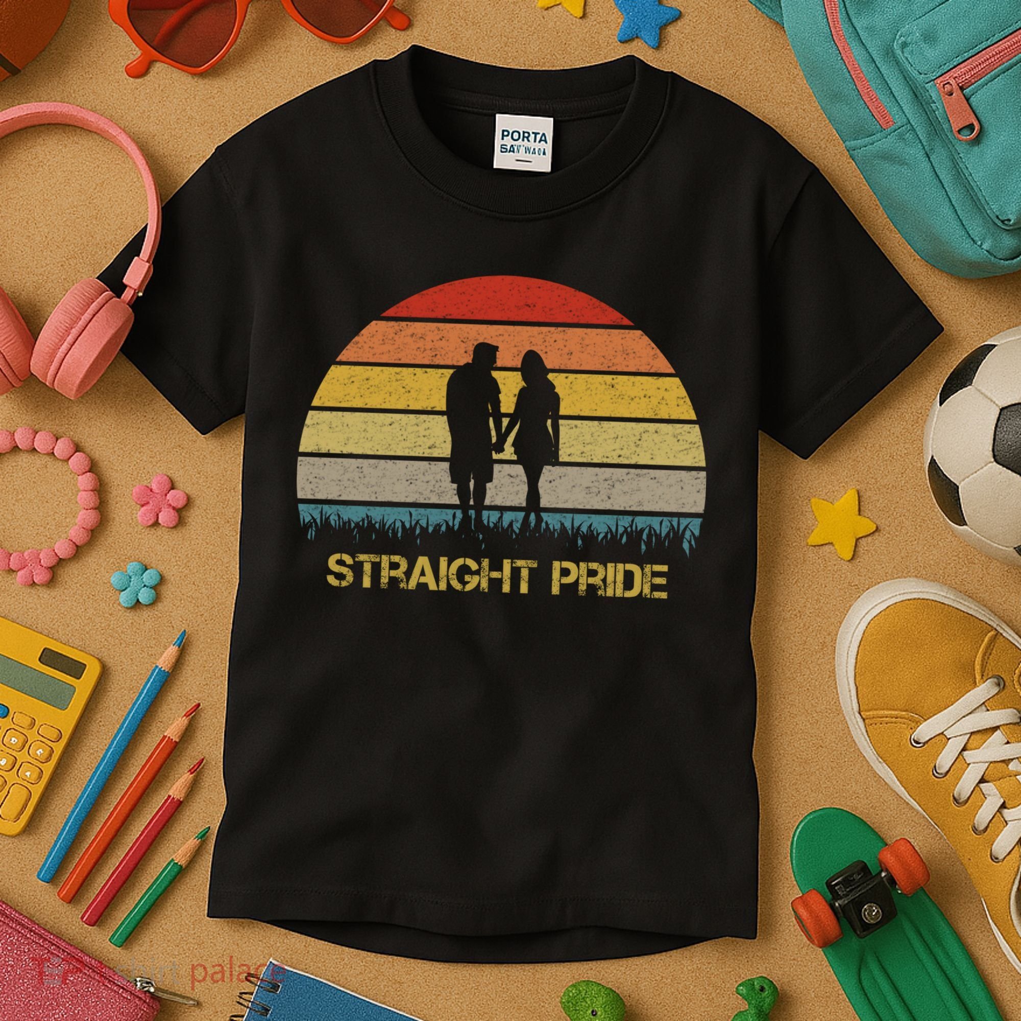 Straight Pride Heterosexual Pride Kids T-Shirt