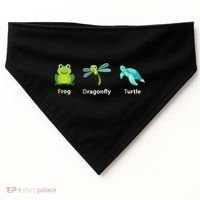 Subtle Political Humor Frog Dragonfly Turtle  USA-Made Doggie Bandana thumb 0