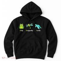 Subtle Political Humor Frog Dragonfly Turtle  Hoodie thumb 0