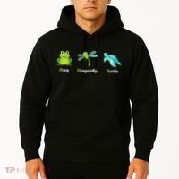 Subtle Political Humor Frog Dragonfly Turtle  Hoodie thumb 2