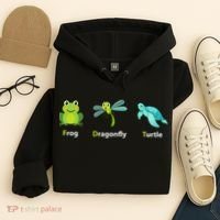 Subtle Political Humor Frog Dragonfly Turtle  Hoodie thumb 4