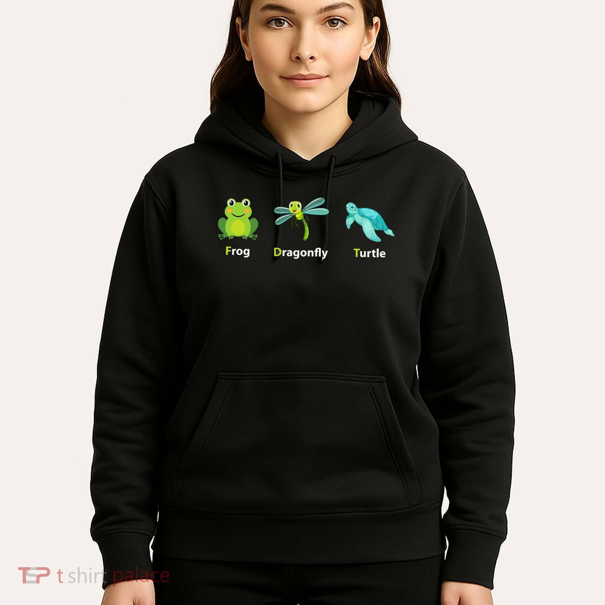 Subtle Political Humor Frog Dragonfly Turtle  Hoodie