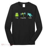 Subtle Political Humor Frog Dragonfly Turtle  Long Sleeve Shirt thumb 0