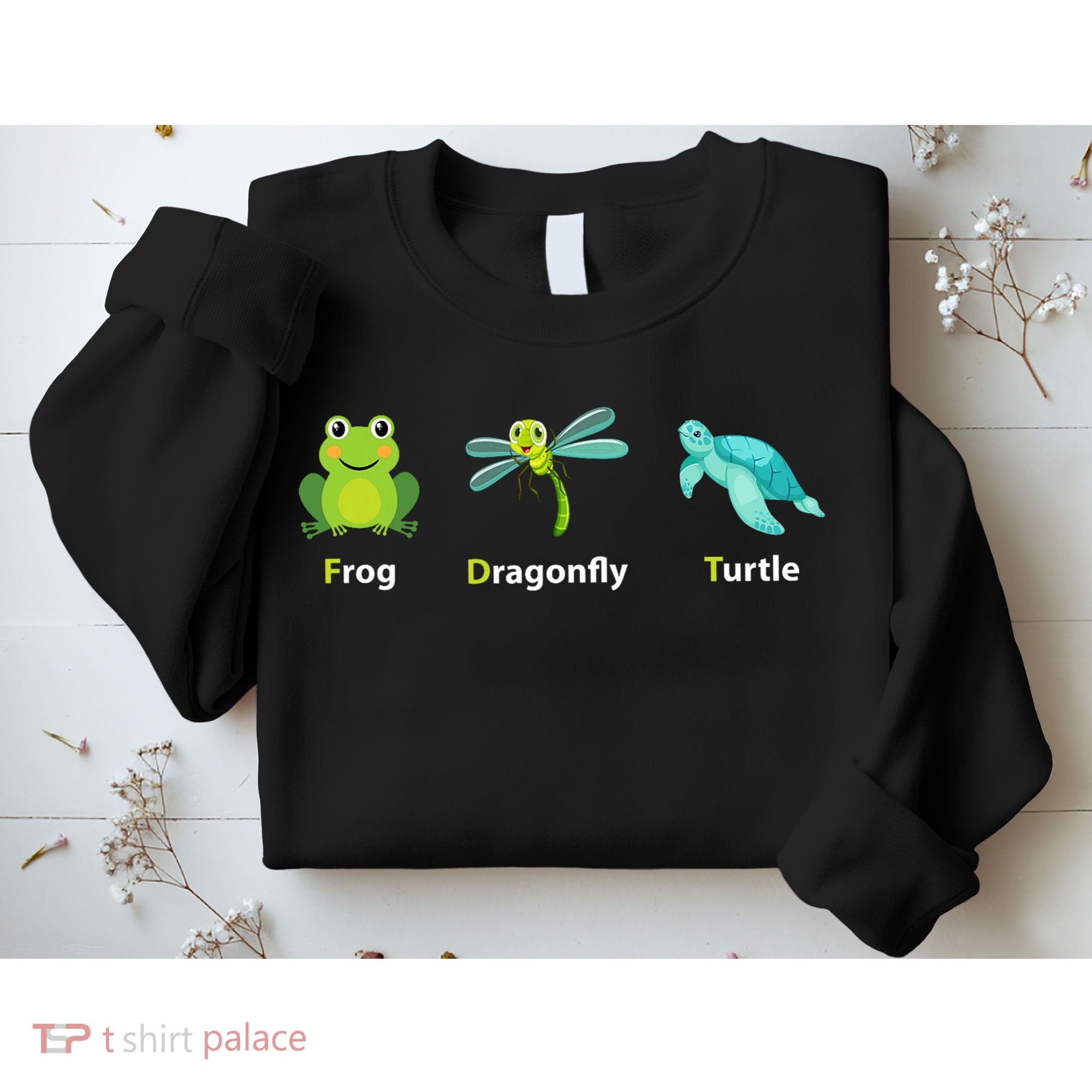 Subtle Political Humor Frog Dragonfly Turtle  Sweatshirt