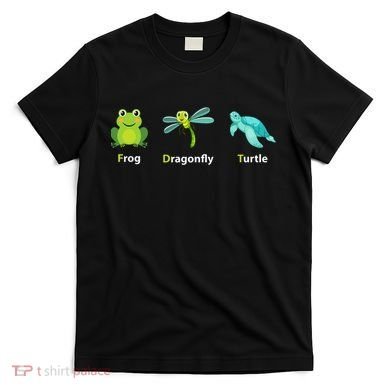 Subtle Political Humor Frog Dragonfly Turtle  T-Shirt