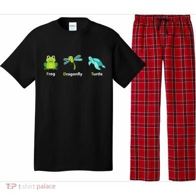 Subtle Political Humor Frog Dragonfly Turtle  Pajama Set