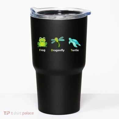 Subtle Political Humor Frog Dragonfly Turtle  Tumbler