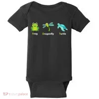 Subtle Political Humor Frog Dragonfly Turtle  Baby Bodysuit thumb 0