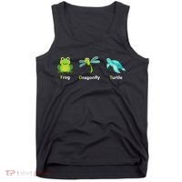 Subtle Political Humor Frog Dragonfly Turtle  Tank Top thumb 0