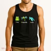 Subtle Political Humor Frog Dragonfly Turtle  Tank Top thumb 3