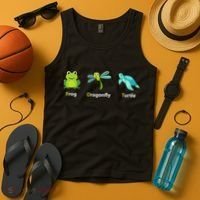 Subtle Political Humor Frog Dragonfly Turtle  Tank Top thumb 4