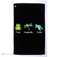 Subtle Political Humor Frog Dragonfly Turtle  Golf Towel thumb 0