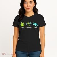 Subtle Political Humor Frog Dragonfly Turtle  Women's T-Shirt thumb 4