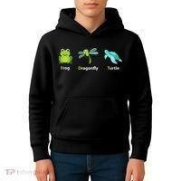 Subtle Political Humor Frog Dragonfly Turtle  Kids Hoodie thumb 4